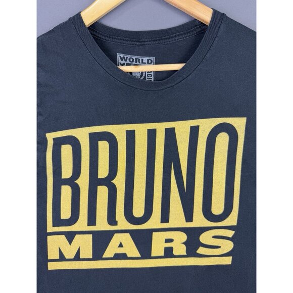 Bruno Mars 24K Magic World Tour Concert Promo Shirt Black Medium Album Pop Music - Picture 3 of 6